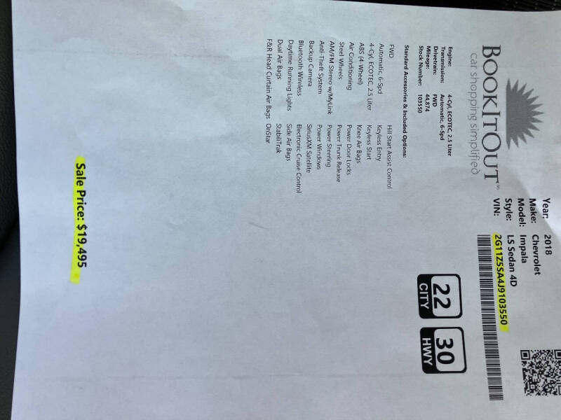 2018 Chevrolet Impala LS