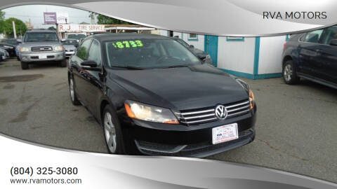 2013 Volkswagen Passat for sale at RVA MOTORS in Richmond VA