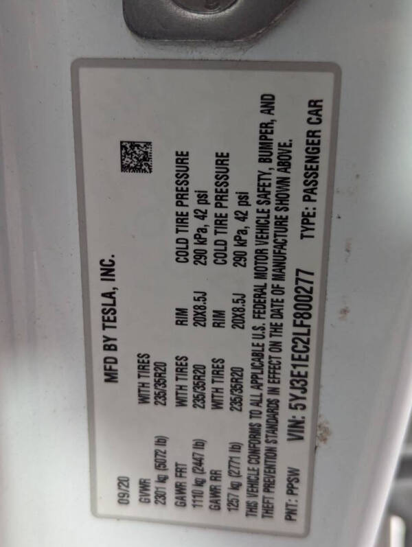 2020 Tesla Model 3 Performance