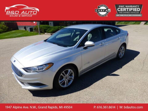 2018 Ford Fusion Hybrid for sale at B&D Auto Sales Inc in Grand Rapids MI