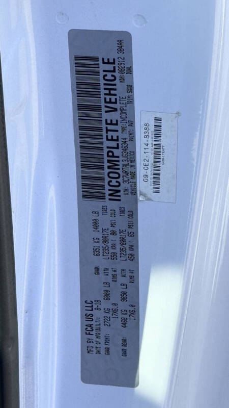 2018 RAM 3500 Tradesman