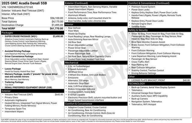 2025 GMC Acadia Denali