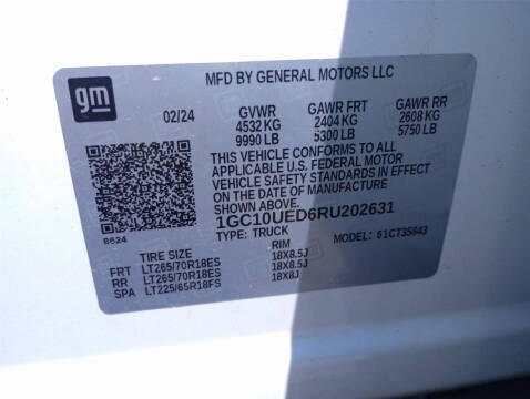 2024 Chevrolet Silverado EV Work Truck