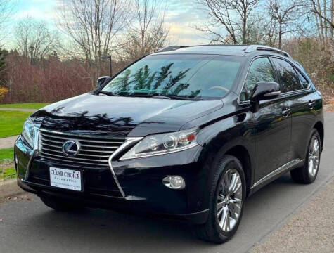 2014 Lexus RX 450h for sale at CLEAR CHOICE AUTOMOTIVE in Milwaukie OR
