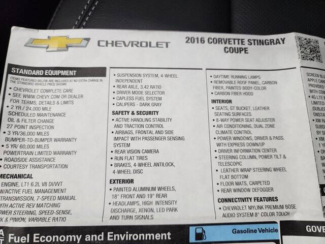 2016 Chevrolet Corvette Stingray