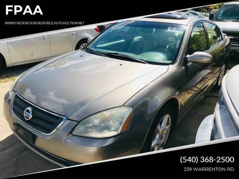 2003 Nissan Altima for sale at FPAA in Fredericksburg VA