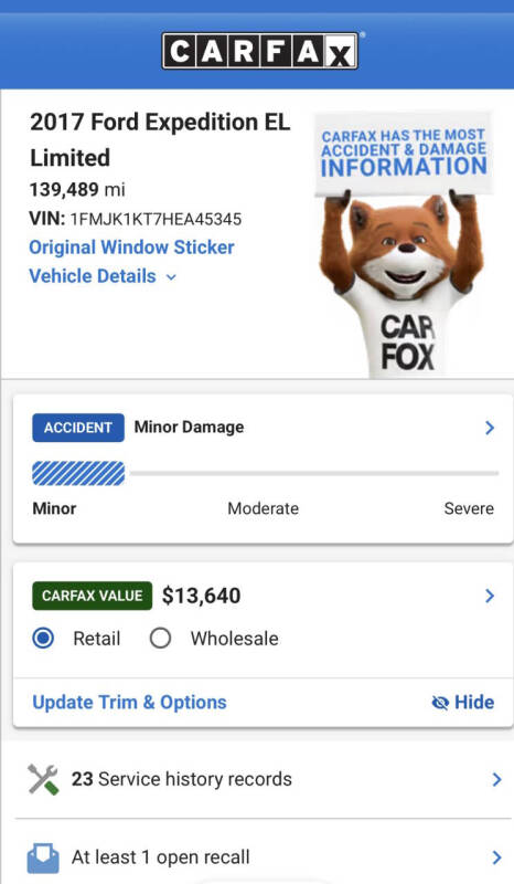 2017 Ford Expedition EL Limited
