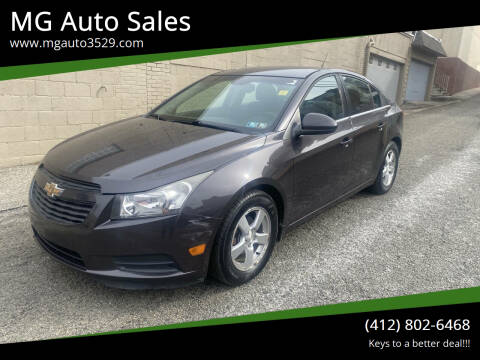 2013 Chevrolet Cruze for sale at MG Auto Sales in Pittsburgh PA