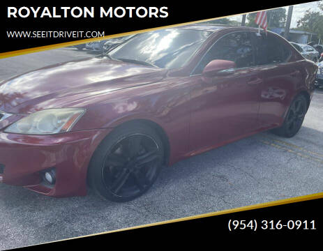 2012 Lexus IS 250 for sale at ROYALTON MOTORS in Plantation FL