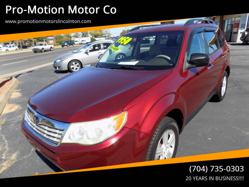 2010 Subaru Forester for sale at Pro-Motion Motor Co in Lincolnton NC