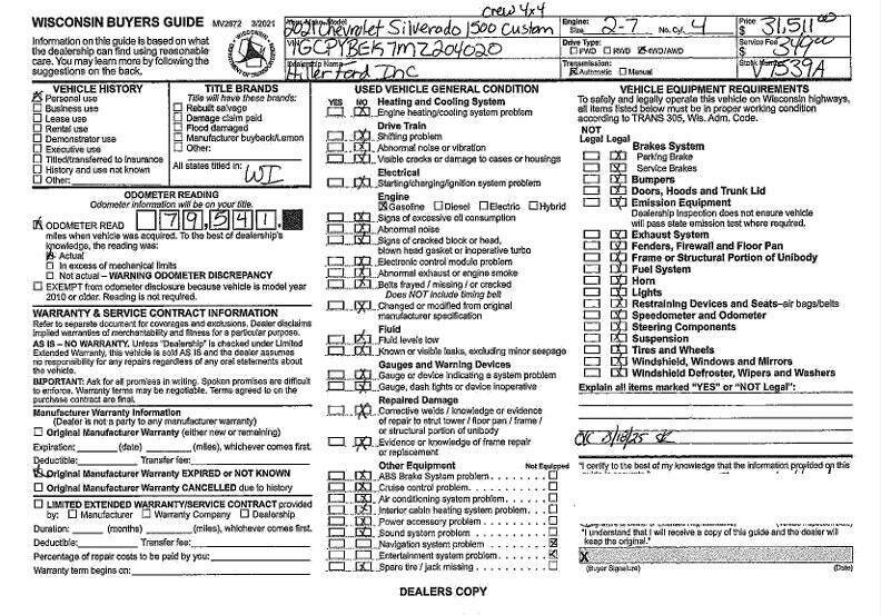 2021 Chevrolet Silverado 1500