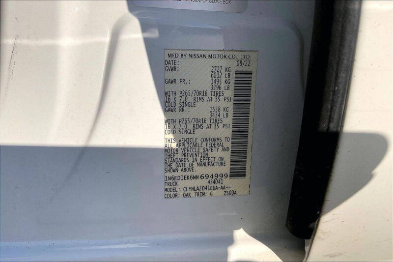 2022 Nissan Frontier S