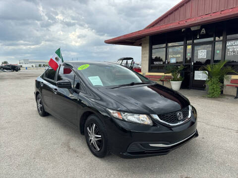 2015 Honda Civic for sale at Any Cars Inc in Grand Prairie TX