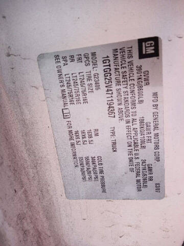 2007 GMC Savana 2500