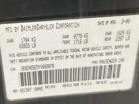 2000 Dodge Viper RT/10