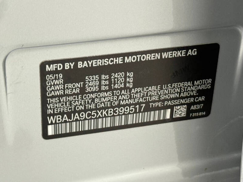 2019 BMW 5 Series 530e iPerformance