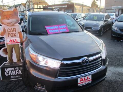 2015 Toyota Highlander for sale at ALL Luxury Cars in New Brunswick NJ