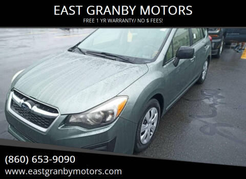 2014 Subaru Impreza for sale at EAST GRANBY MOTORS in East Granby CT