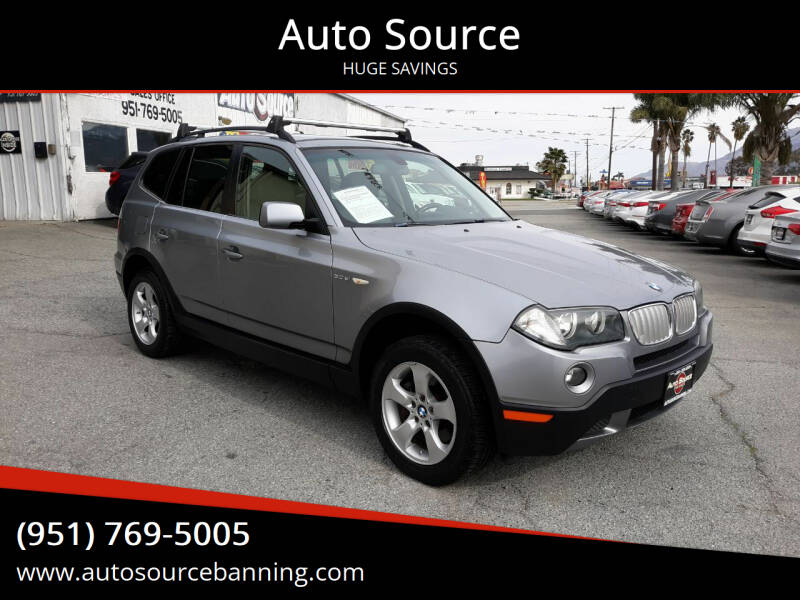 2008 BMW X3 for sale at Auto Source in Banning CA
