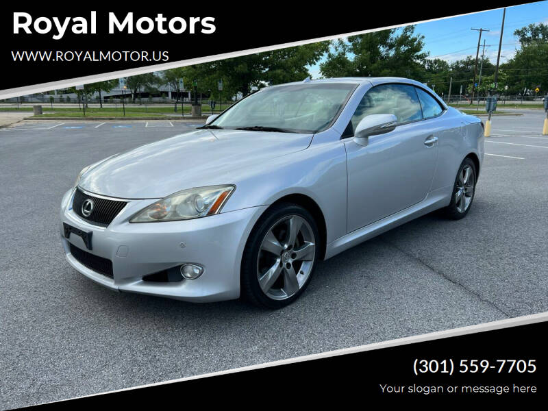 2010 Lexus IS 250C for sale at Royal Motors in Hyattsville MD