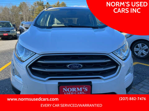 2018 Ford EcoSport for sale at NORM'S USED CARS INC in Wiscasset ME