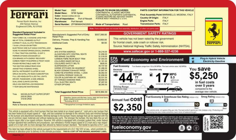 2022 Ferrari SF90 Spider