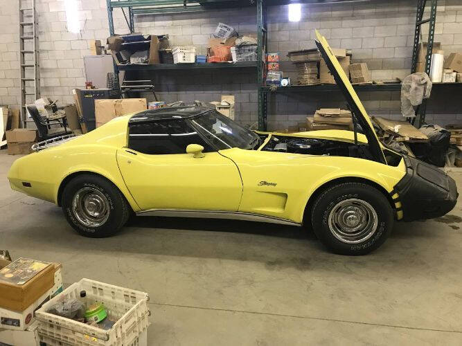 Yellow 1977 Chevrolet Corvette 1