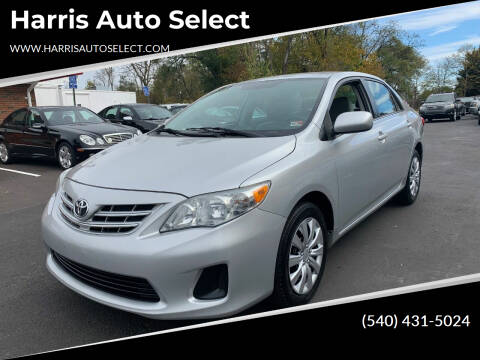 2013 Toyota Corolla for sale at Harris Auto Select in Winchester VA