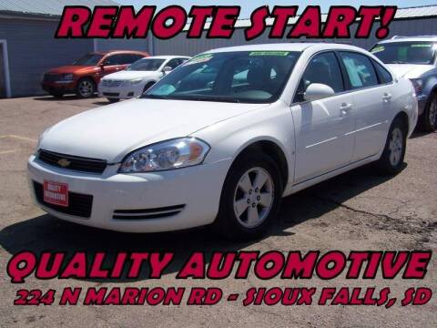 2008 Chevrolet Impala for sale at Quality Automotive in Sioux Falls SD