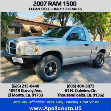 2007 Dodge Ram 1500 for sale at Apollo Auto El Monte in El Monte CA