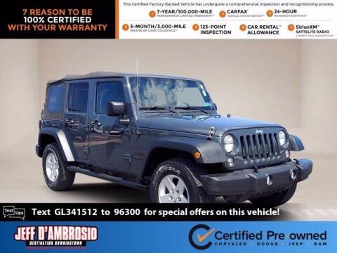 2016 Jeep Wrangler Unlimited for sale at Jeff D'Ambrosio Auto Group in Downingtown PA
