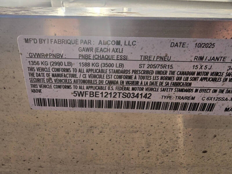 2026 Alcom 6x12  XLT Pro Series