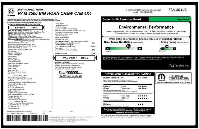 2021 RAM 2500 Big Horn