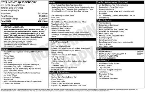 2022 Infiniti QX55 Sensory