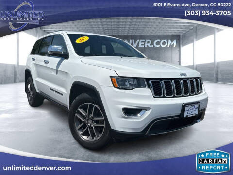 2017 Jeep Grand Cherokee for sale at Unlimited Auto Sales in Denver CO