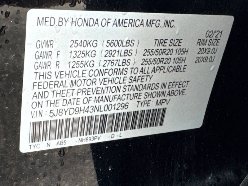 2022 Acura MDX w/Tech