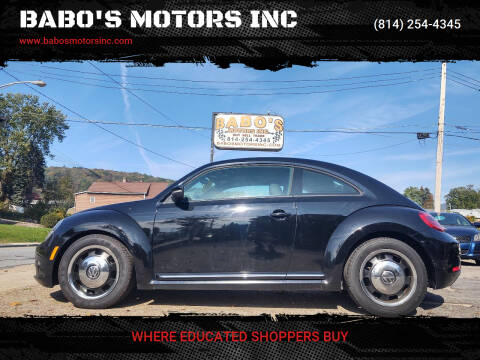 2012 Volkswagen Beetle for sale at BABO'S MOTORS INC in Johnstown PA