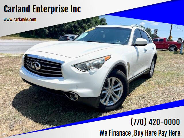 2012 Infiniti FX35 for sale at Carland Enterprise Inc in Marietta GA