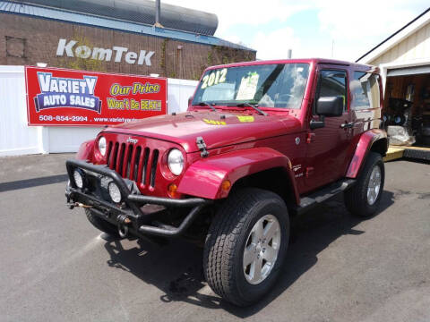 2012 Jeep Wrangler for sale at Variety Auto Sales in Worcester MA