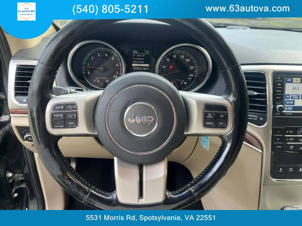 2012 Jeep Grand Cherokee for sale at 63 Auto Inc in Spotsylvania, VA