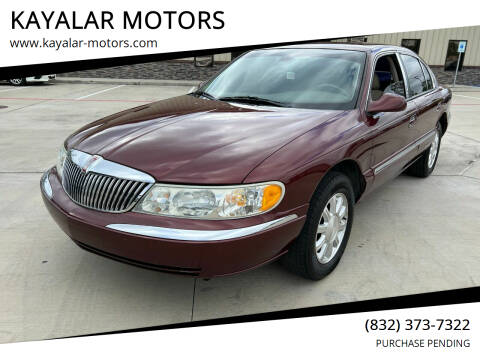 2002 Lincoln Continental for sale at KAYALAR MOTORS SUPPORT CENTER in Houston TX