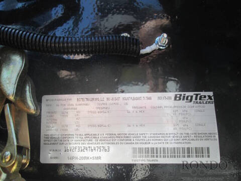 2026 Big Tex Trailer Equipment Deckover 14PH-20BK+5