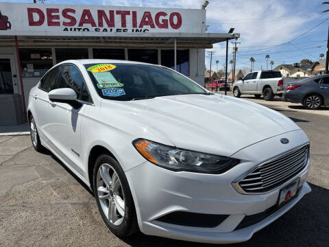 2018 Ford Fusion Hybrid for sale at DESANTIAGO AUTO SALES in Yuma AZ