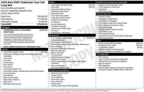 2026 RAM 3500 Tradesman