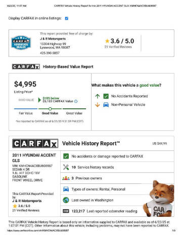2011 Hyundai Accent GLS