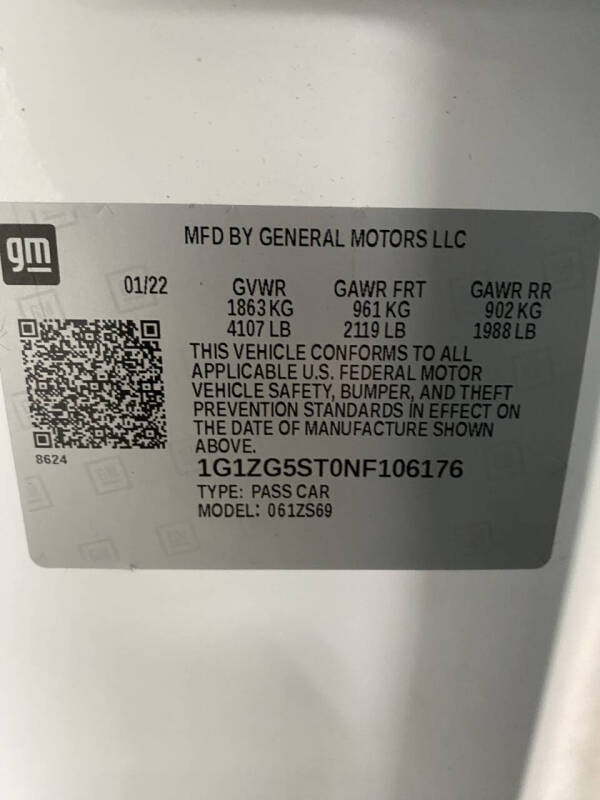 2022 Chevrolet Malibu RS