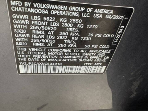 2022 Volkswagen Atlas SE