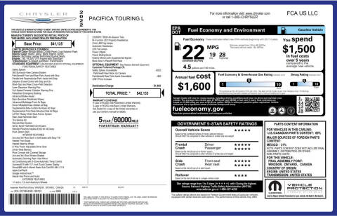 2022 Chrysler Pacifica Touring L