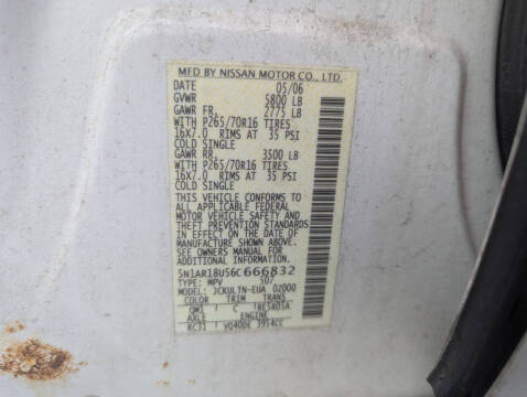 2006 Nissan Pathfinder SE