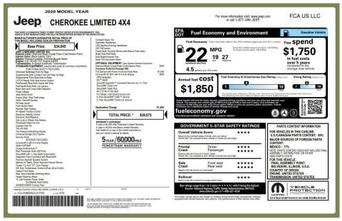 2020 Jeep Cherokee Limited